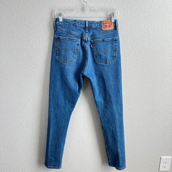 Levi's 501 S Jeans Women's 27 Skinny Leg High Rise Distressed Medium Wash - Picture 4 of 10